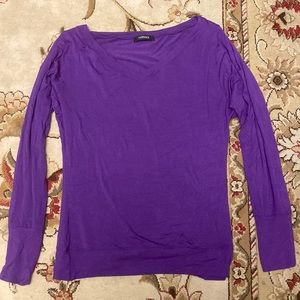 Gianni Versace Purple V-Neck Long Sleeve